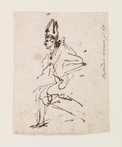 Studie eines sitzenden Bischofs von Belisario Corenzio